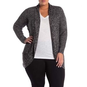 NWT Derek Heart Black Gray Sweater Cardigan New